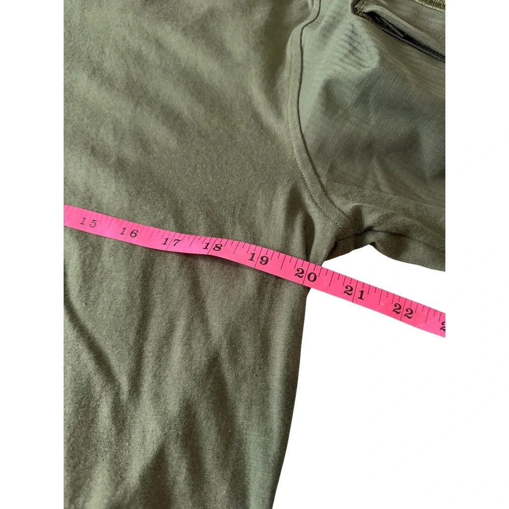 Under‎ Armour Mens Green Tactical Combat Shirt Large Quarter Zip Ripstop Loose